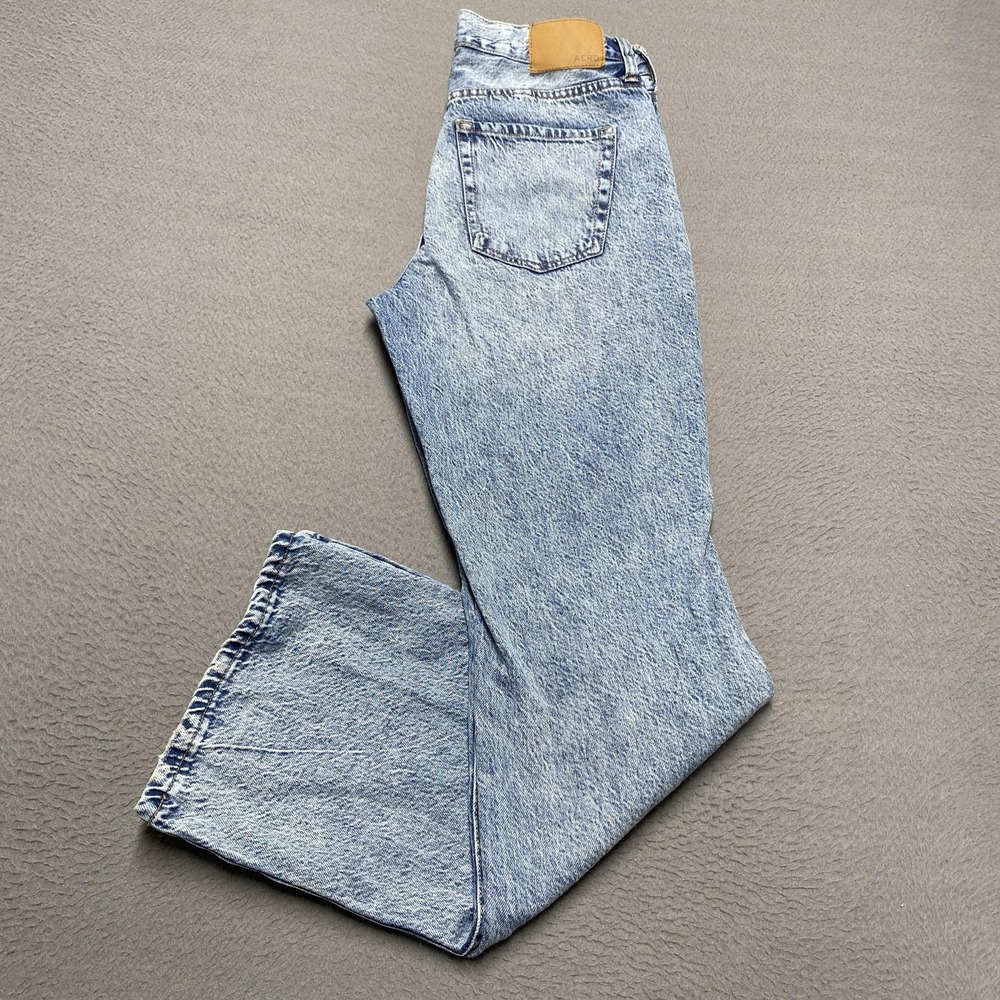 Aeropostale Jeans‎ Juniors 2 Blue Boyfriend Flare Distressed Acid Wash Denim
